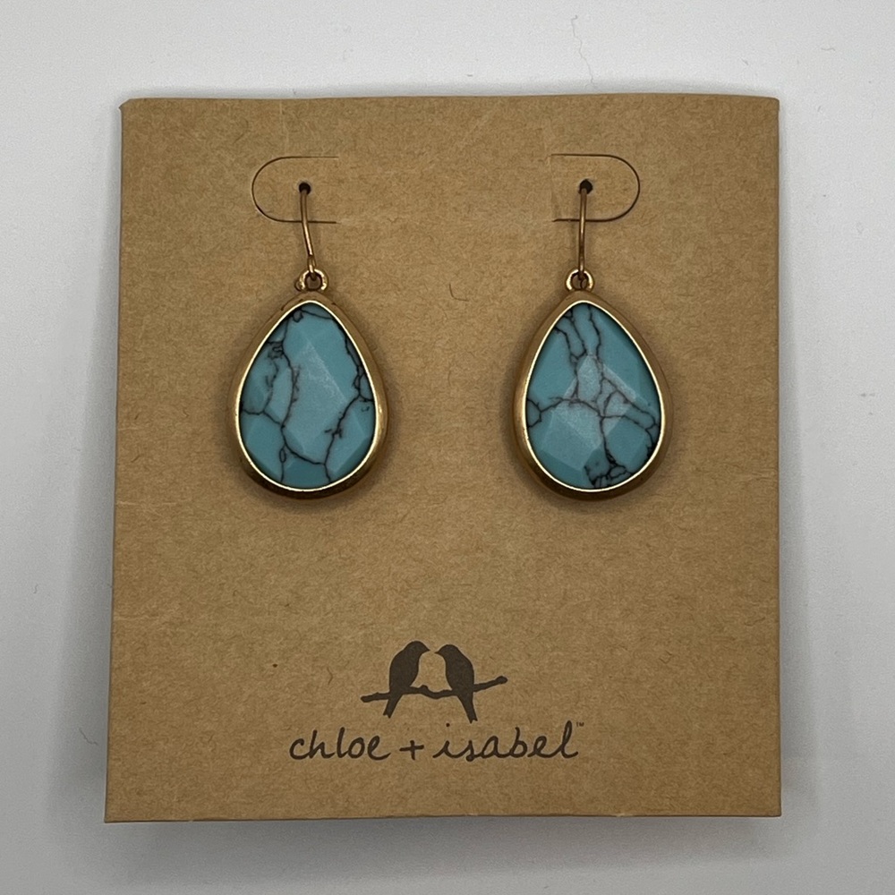 Minaret Turquoise Teardrop Earrings